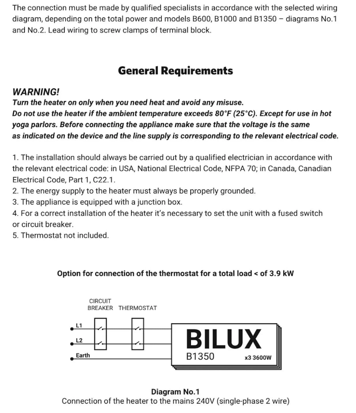 Infrared Heaters for Hot Yoga BILUX HOT YOGA Long Wave Ceiling Mount Home Kit 75 sq. ft., 2400W, 240V